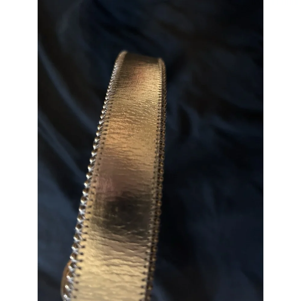 Two Blondes - Women's - Gold Colored Belt Genuine Soft Leather Buckle - 1